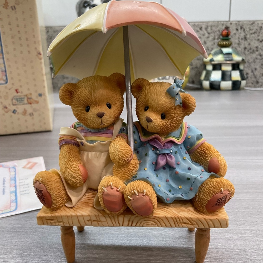 NEW CHERISHED TEDDIES #302791 "CARTER & ELSIE" WE'RE FRIENDS RAIN OR SHINE - Picture 11 of 11